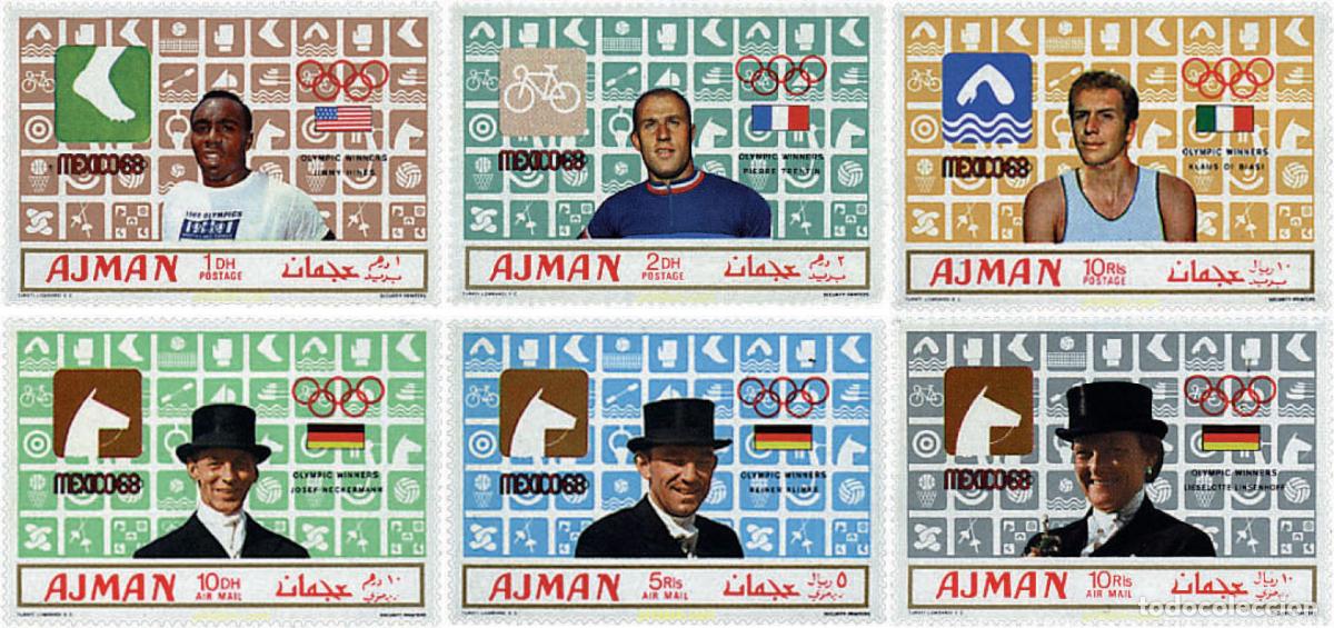 Sellos: 52392 MNH AJMAN 1969 19 JUEGOS OLIMPICOS VERANO MEXICO 1968