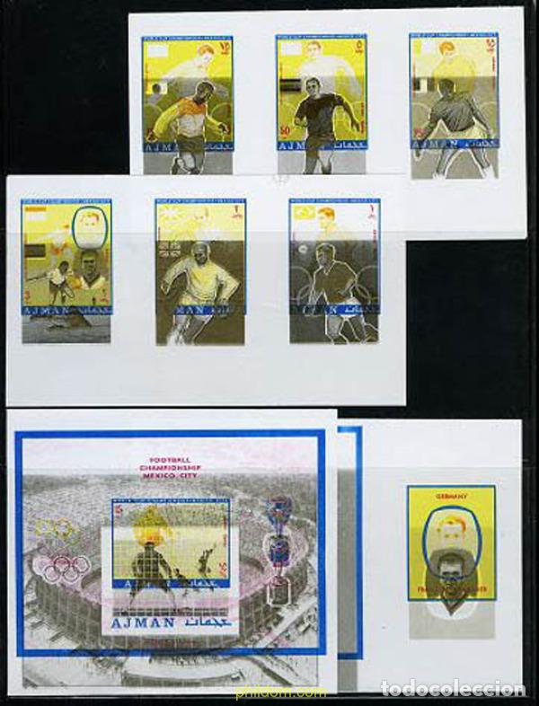 Sellos: 198722 MNH AJMAN 1970 COPA DEL MUNDO DE FUTBOL. MEXICO-70