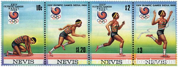 Sellos: 139374 MNH NEVIS 1988 24 JUEGOS OLIMPICOS VERANO SEUL 1988