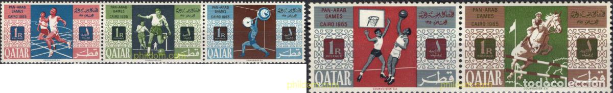 Sellos: 6129 HINGED QATAR 1966 JUEGOS PANARABES EN EL CAIRO