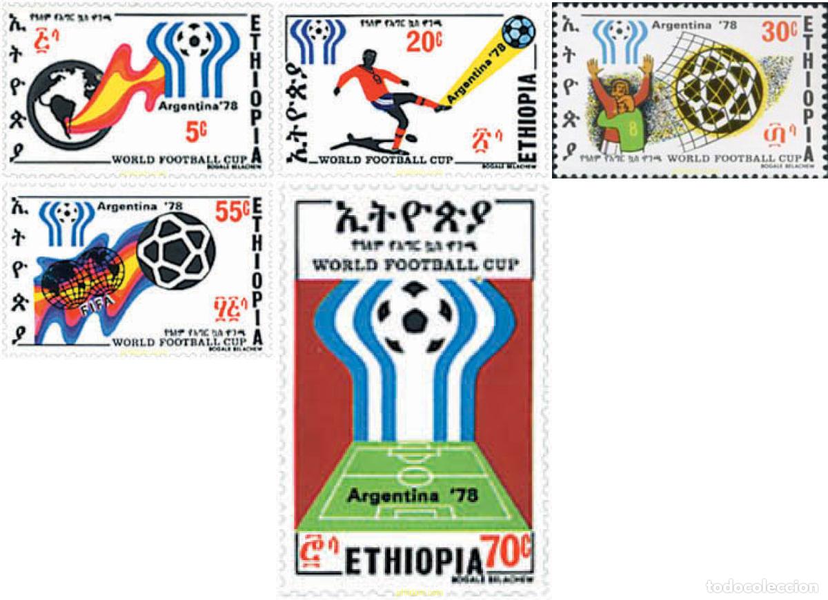 Sellos: 53272 MNH ETIOPIA 1978 COPA DEL MUNDO DE FUTBOL. ARGENTINA-78