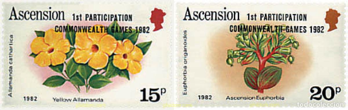 Selos: 98110 MNH ASCENSION 1982 12 JUEGOS DE LA COMMONWEALTH EN BRISBANE