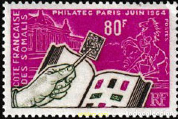 Sellos: 48966 MNH COSTA DE LOS SOMALIS 1964 PHILATEC 1964. EXPOSICION FILATELICA INTERNACIONAL EN PARIS