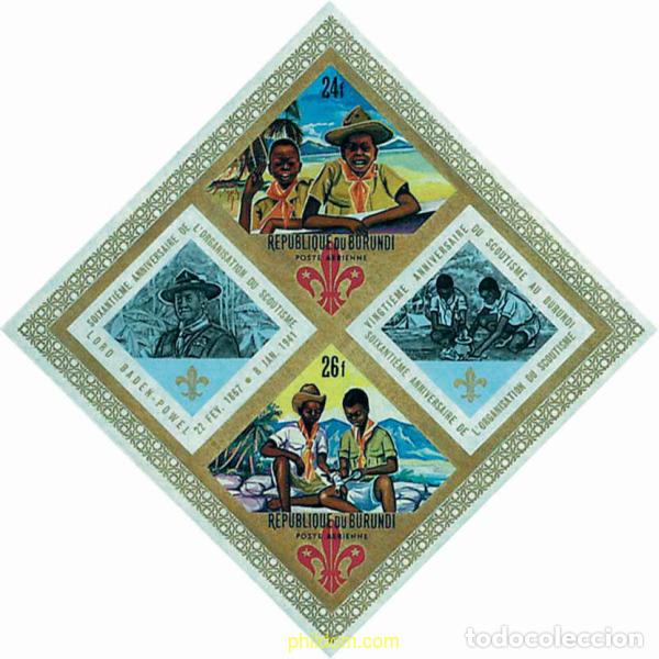 Sellos: 18806 MNH BURUNDI 1968 60 ANIVERSARIO DEL ESCULTISMO INTERNACIONAL Y 20 DEL ESCULTISMO NACIONAL