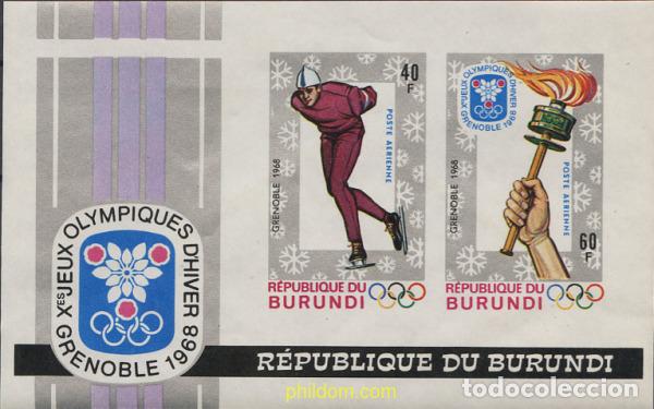 Sellos: 114837 MNH BURUNDI 1968 10 JUEGOS OLIMPICOS INVIERNO GRENOBLE 1968