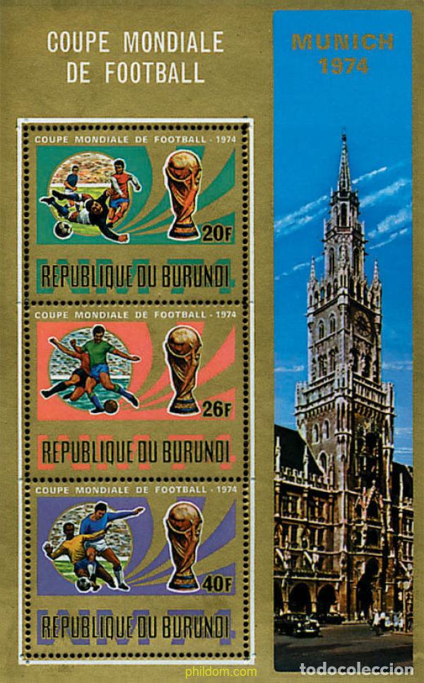 Sellos: 73460 MNH BURUNDI 1974 COPA DEL MUNDO DE FUTBOL. ALEMANIA-74