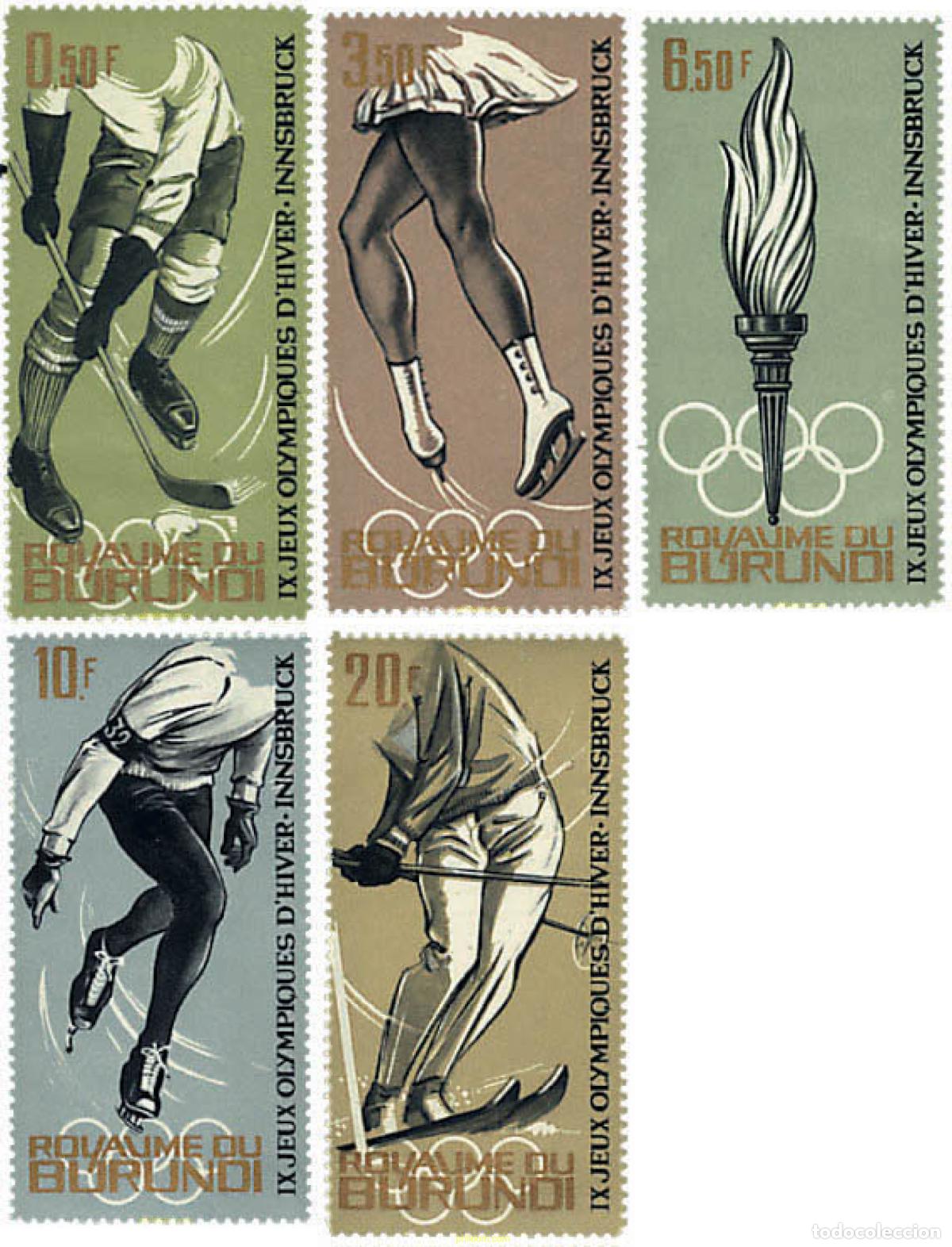 Sellos: 297528 HINGED BURUNDI 1964 9 JUEGOS OLIMPICOS DE INVIERNO. INNSBRUCK 1964
