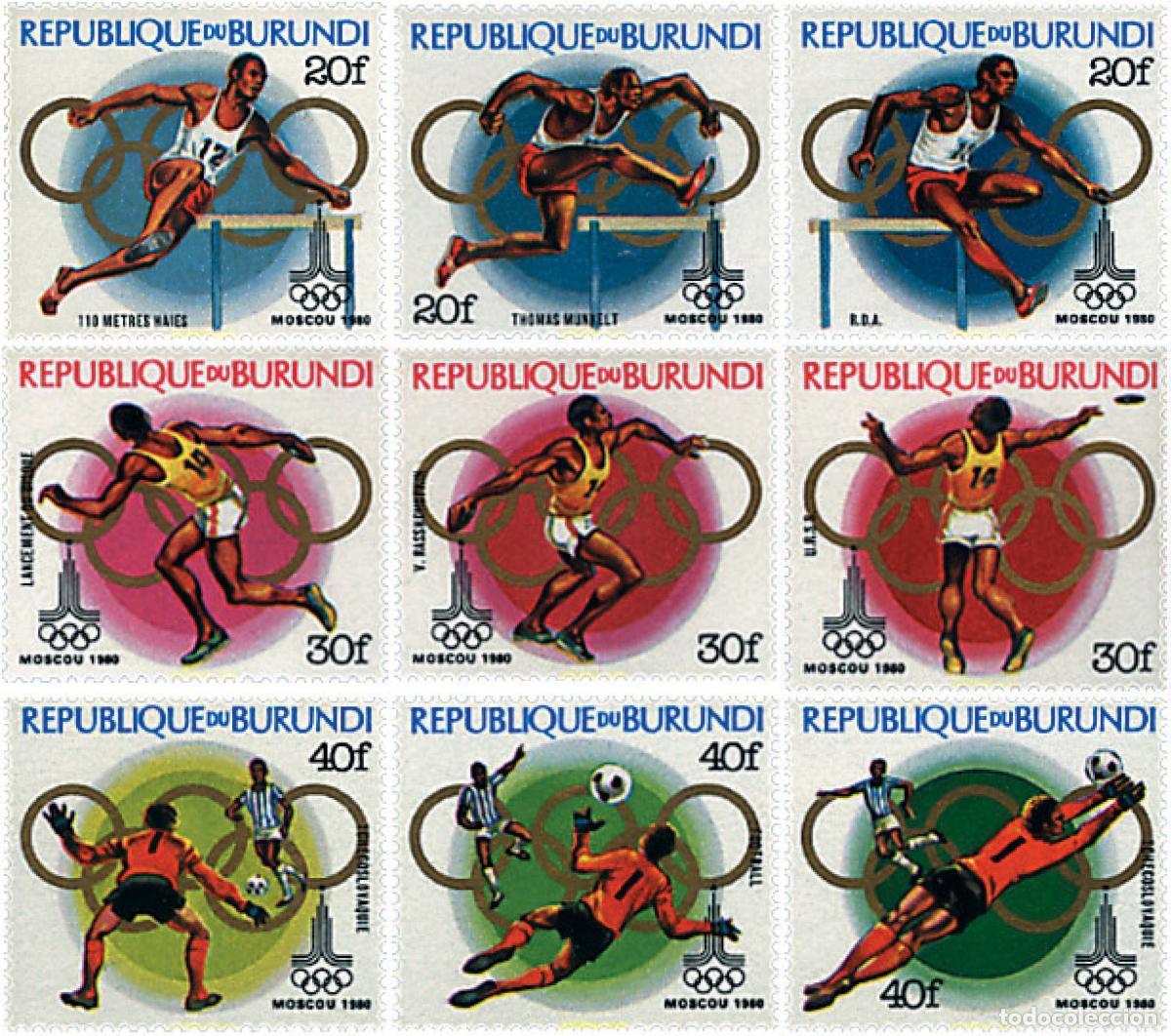 Sellos: 73378 MNH BURUNDI 1980 22 JUEGOS OLIMPICOS VERANO MOSCU 1980