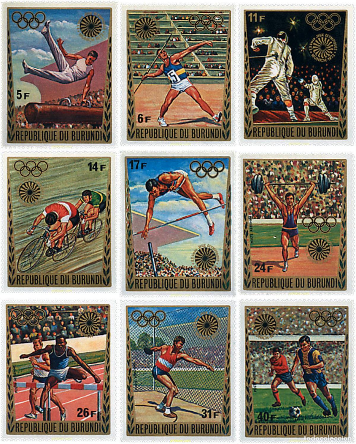 Sellos: 73342 MNH BURUNDI 1972 20 JUEGOS OLIMPICOS VERANO MUNICH 1972