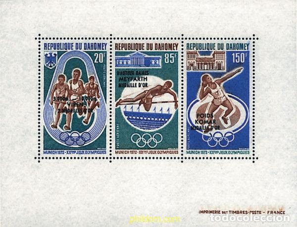 Stamps: 39227 MNH DAHOMEY 1972 20 JUEGOS OLIMPICOS VERANO MUNICH 1972