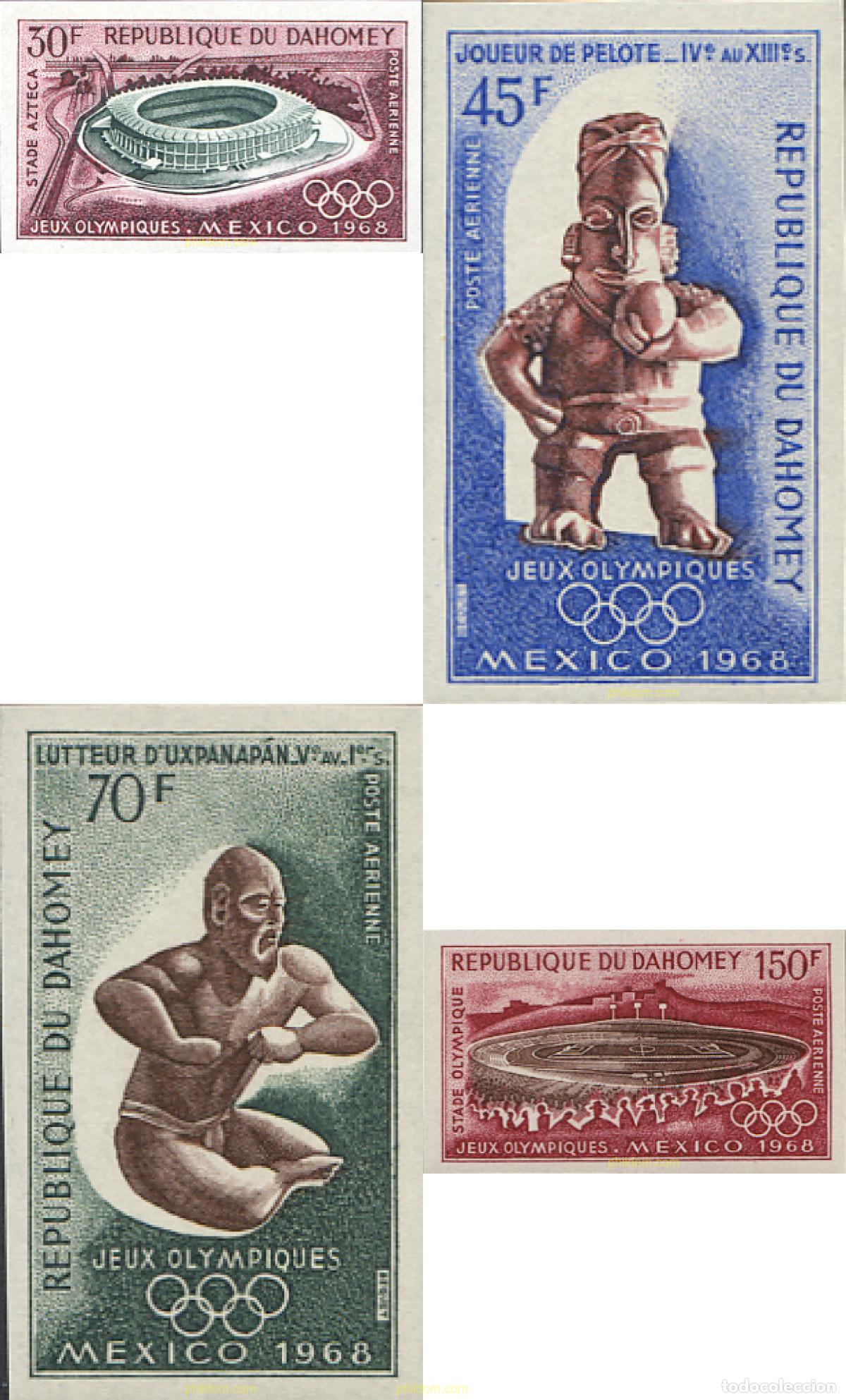 Stamps: 105165 MNH DAHOMEY 1968 19 JUEGOS OLIMPICOS VERANO MEXICO 1968