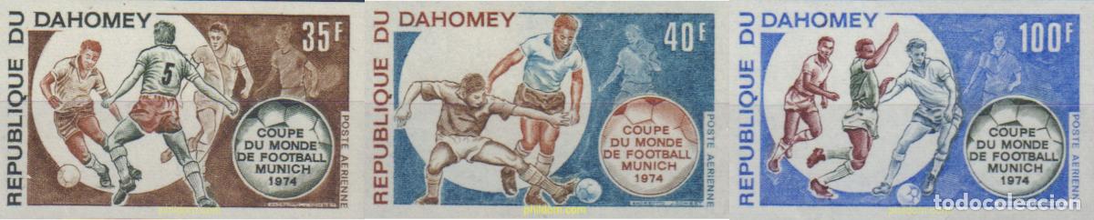 Sellos: 105175 MNH DAHOMEY 1973 COPA DEL MUNDO DE FUTBOL. ALEMANIA-74