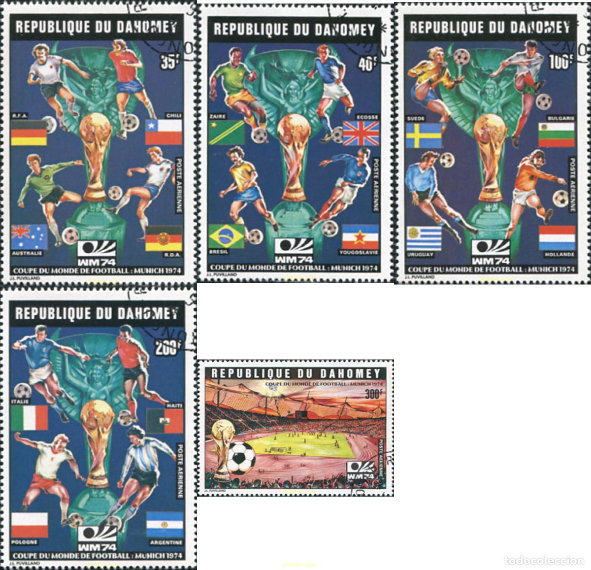 Sellos: 668460 USED DAHOMEY 1974 COPA DEL MUNDO DE FUTBOL. ALEMANIA-74