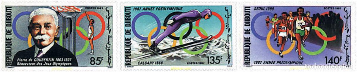 Sellos: 70729 MNH DJIBOUTI 1987 24 JUEGOS OLIMPICOS VERANO SEUL 1988 - 15 JUEGOS OLIMPICOS INVIERNO. CALGAR