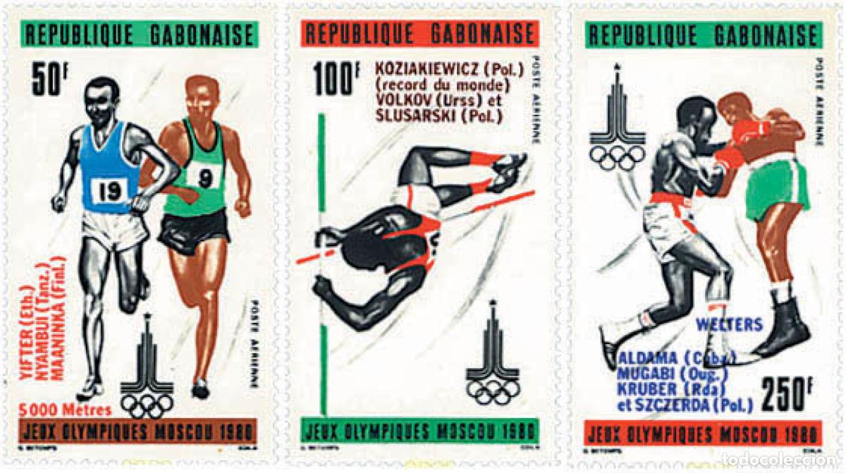 Sellos: 72947 MNH GABON 1980 22 JUEGOS OLIMPICOS VERANO MOSCU 1980