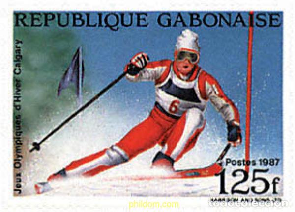 Francobolli: 72979 MNH GABON 1987 15 JUEGOS OLIMPICOS INVIERNO CALGARY 1988