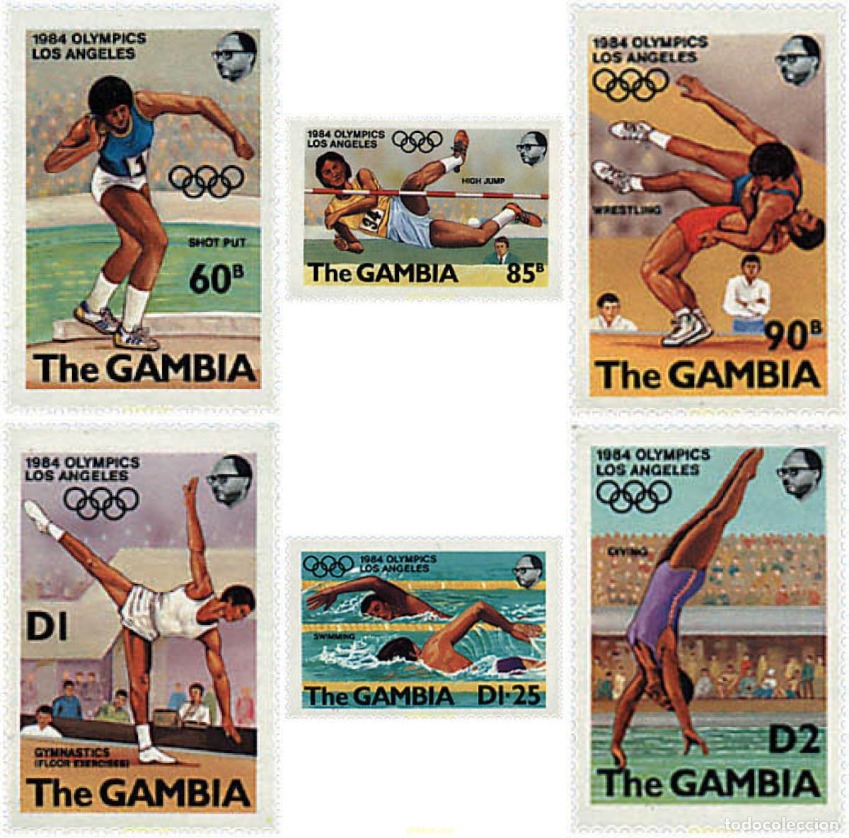 Sellos: 73844 MNH GAMBIA 1984 23 JUEGOS OLIMPICOS VERANO LOS ANGELES 1984
