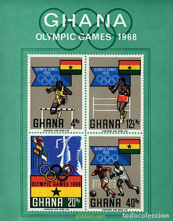 Sellos: 52721 MNH GHANA 1969 19 JUEGOS OLIMPICOS VERANO MEXICO 1968