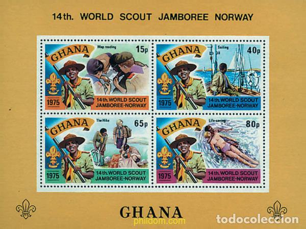 Sellos: 38603 MNH GHANA 1975 14 JAMBOREE MUNDIAL EN NORUEGA