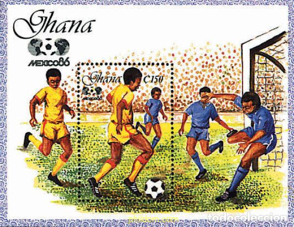 Sellos: 34105 MNH GHANA 1987 COPA DEL MUNDO DE FUTBOL. MEXICO-86