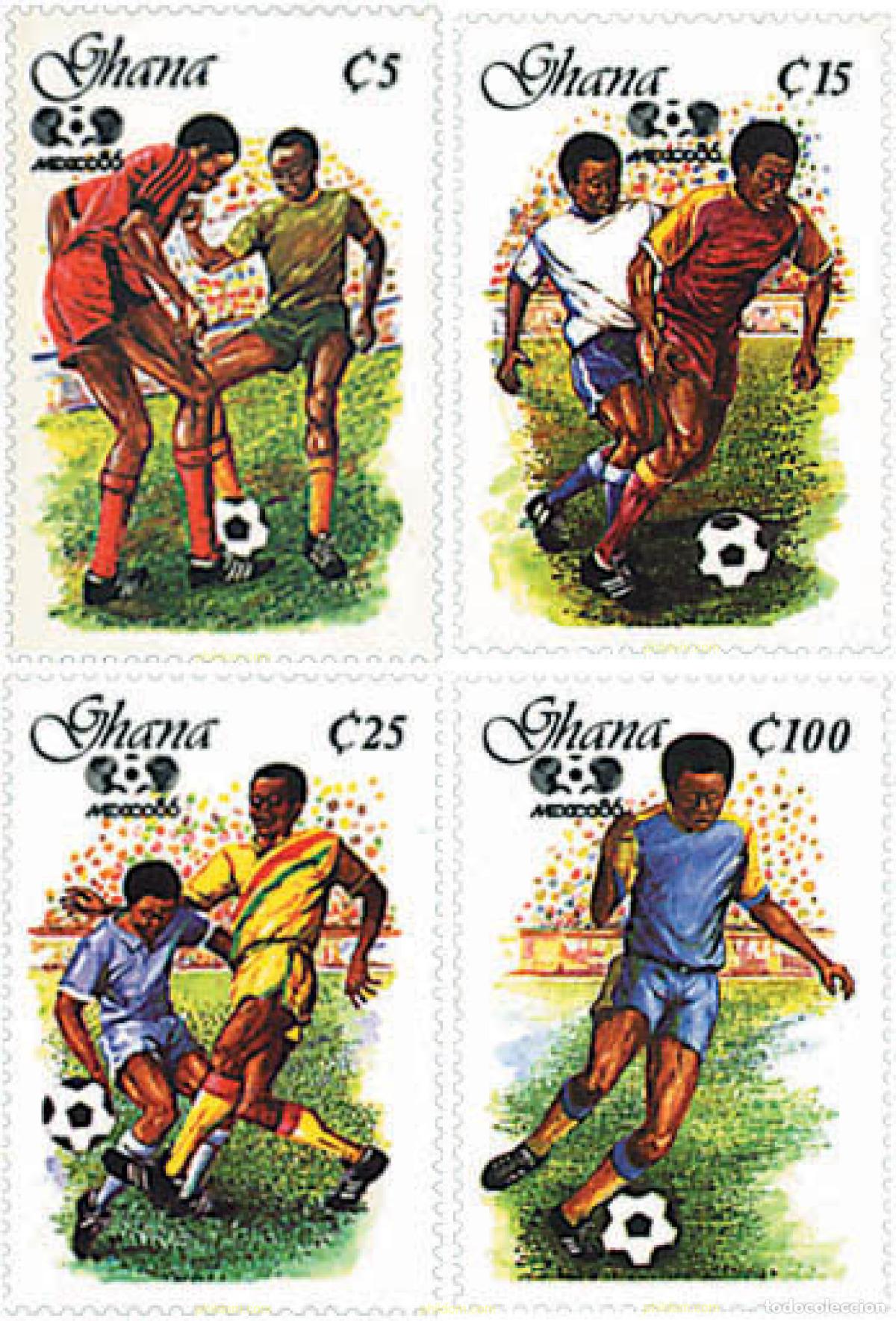 Sellos: 27505 MNH GHANA 1987 COPA DEL MUNDO DE FUTBOL. MEXICO-86