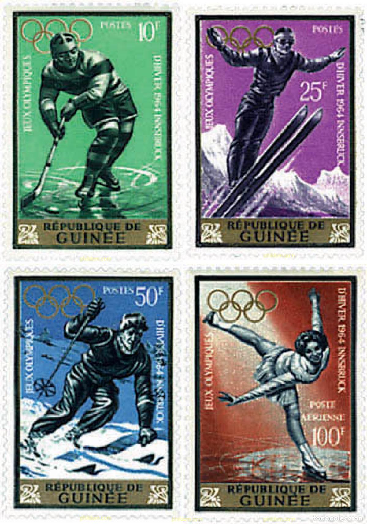 Sellos: 70860 MNH GUINEA 1964 9 JUEGOS OLIMPICOS DE INVIERNO. INNSBRUCK 1964