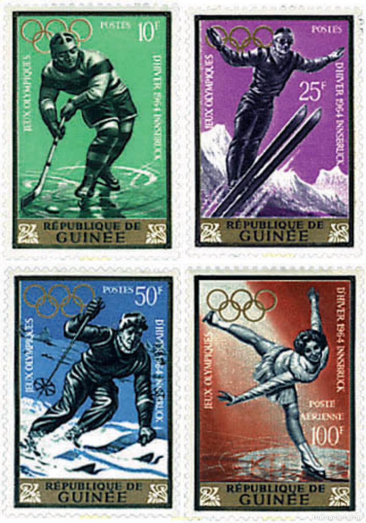 Sellos: 213239 HINGED GUINEA 1964 9 JUEGOS OLIMPICOS DE INVIERNO. INNSBRUCK 1964
