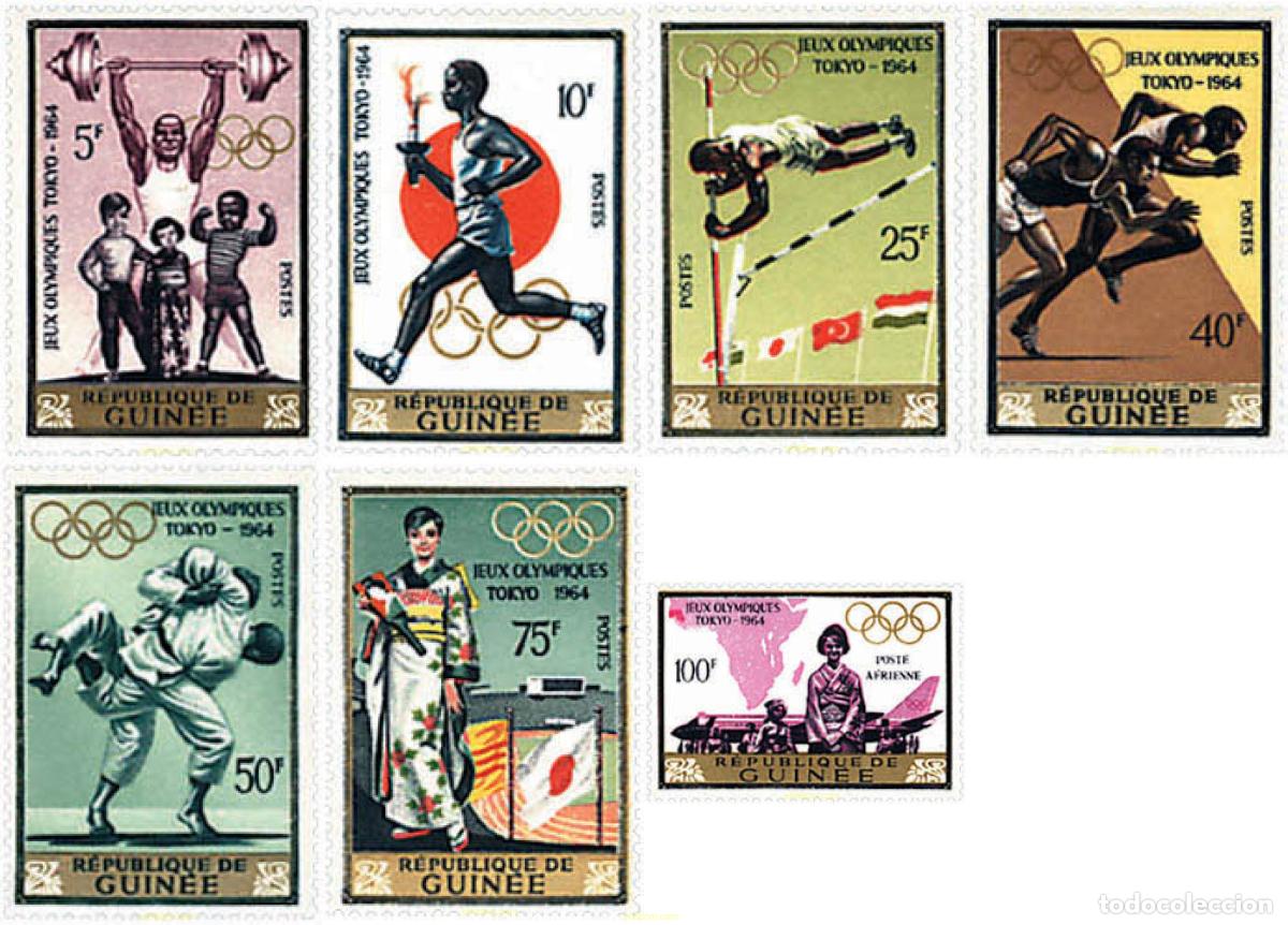 Sellos: 259836 HINGED GUINEA 1965 18 JUEGOS OLIMPICOS VERANO TOKIO 1964