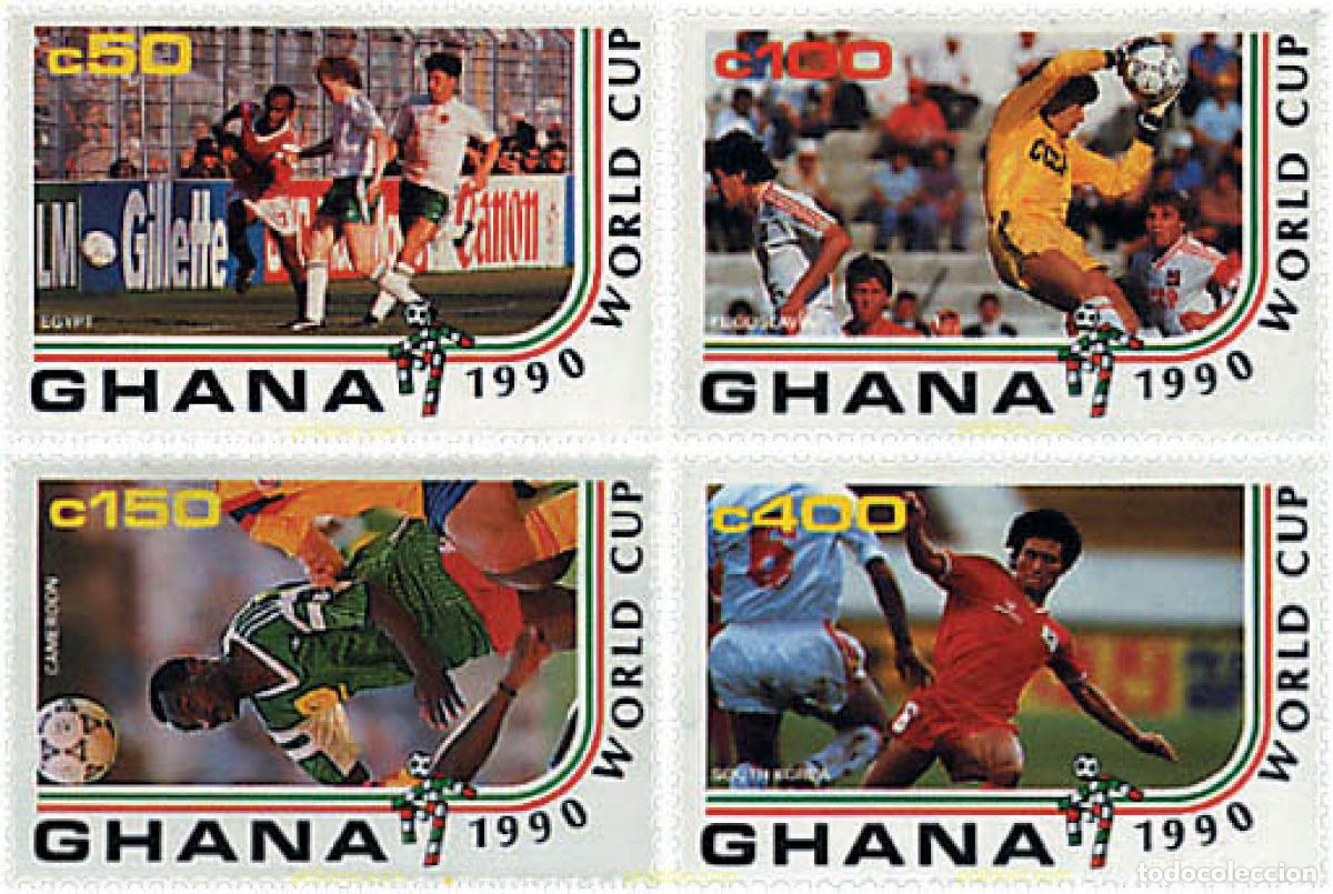 Sellos: 318168 MNH GHANA 1990 COPA DEL MUNDO DE FUTBOL. ITALIA-90