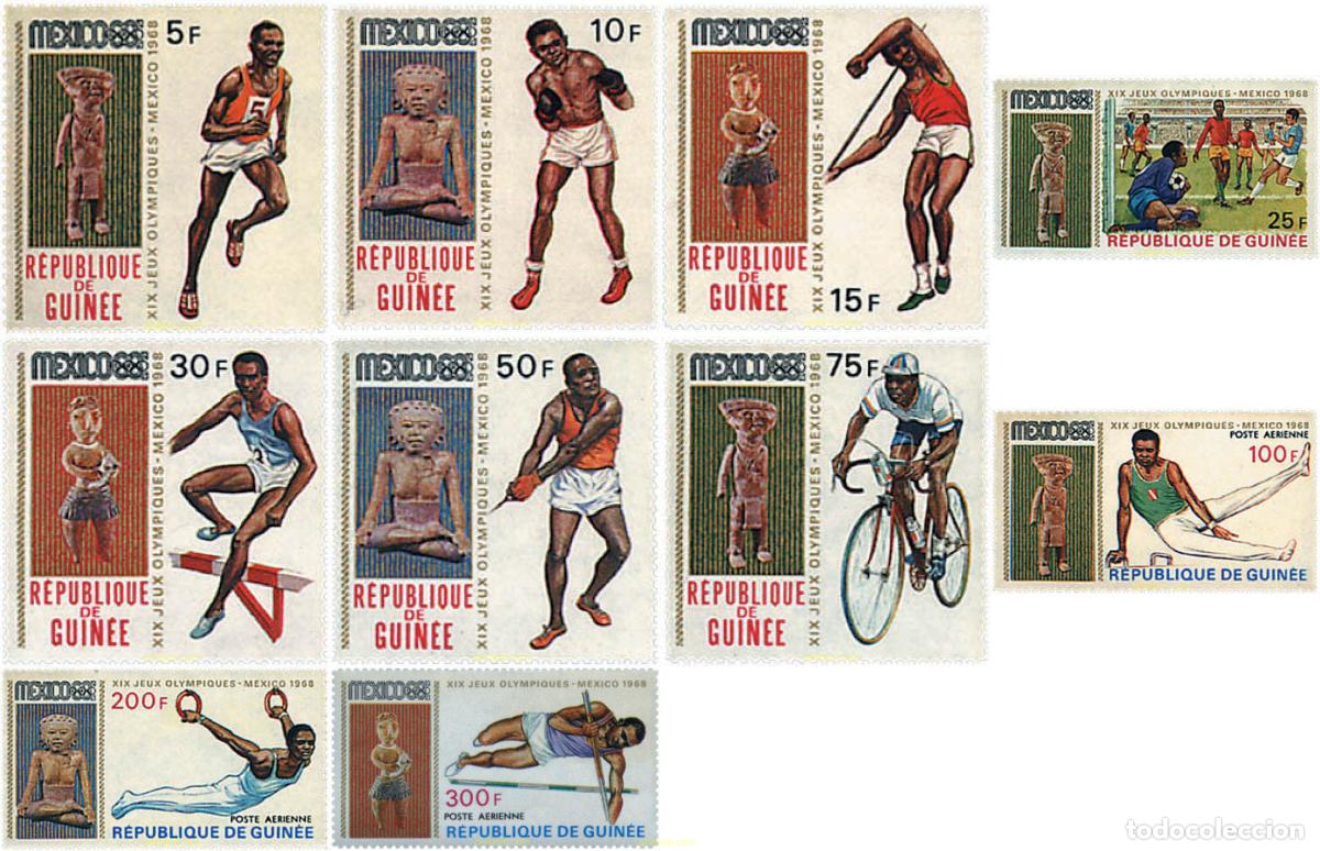 Sellos: 71697 MNH GUINEA 1969 19 JUEGOS OLIMPICOS VERANO MEXICO 1968