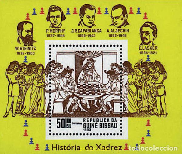 Sellos: 30641 MNH GUINEA BISSAU 1983 HISTORIA DEL AJEDREZ