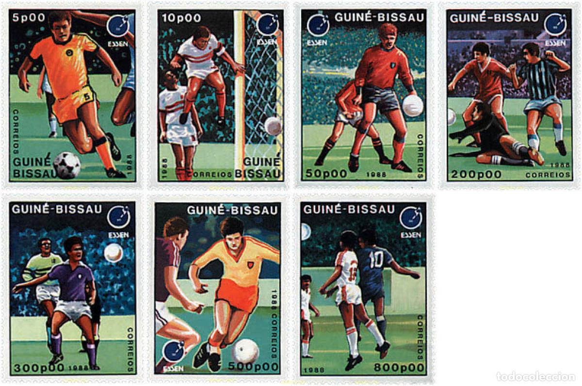 Sellos: 52955 MNH GUINEA BISSAU 1988 ESSEN 88. EXPOSICION FILATELICA INTERNACIONAL. COPA DE EUROPA DE FUTBO