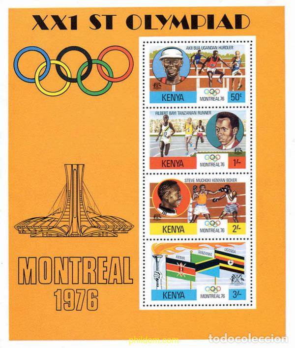 Sellos: 39670 MNH KENIA 1976 21 JUEGOS OLIMPICOS VERANO MONTREAL 1976