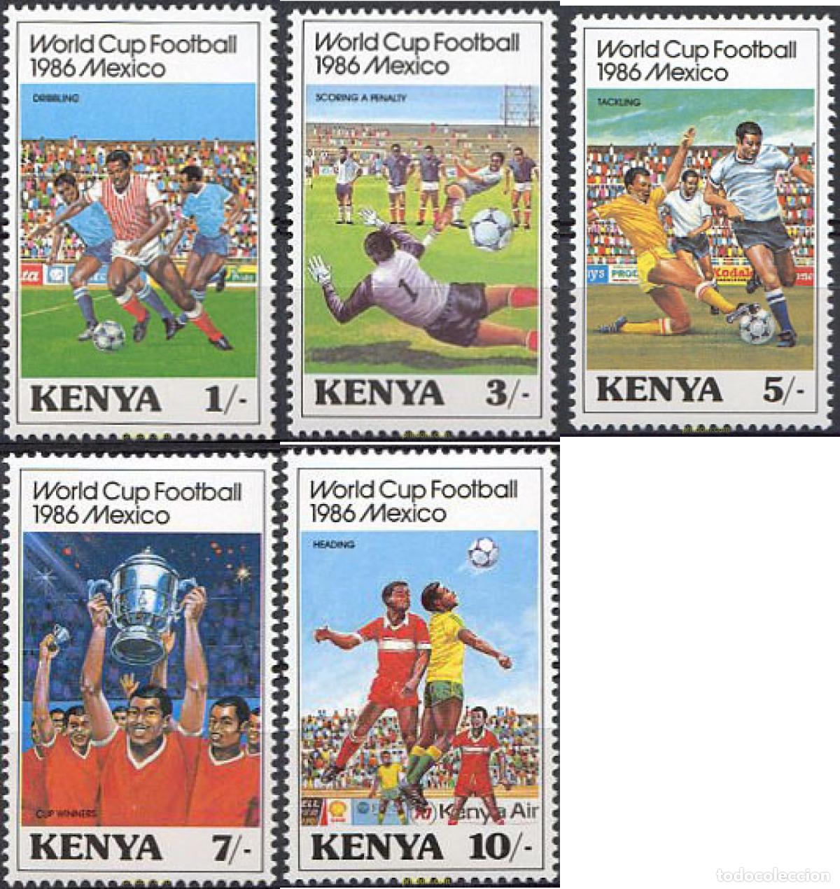 Sellos: 27544 MNH KENIA 1986 COPA DEL MUNDO DE FUTBOL. MEXICO-86