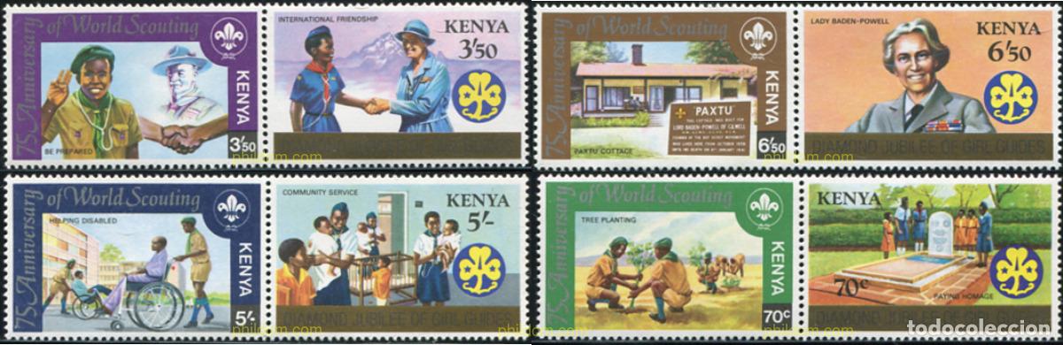 Sellos: 336821 MNH KENIA 1982 75 ANIVERSARIO DEL ESCULTISMO