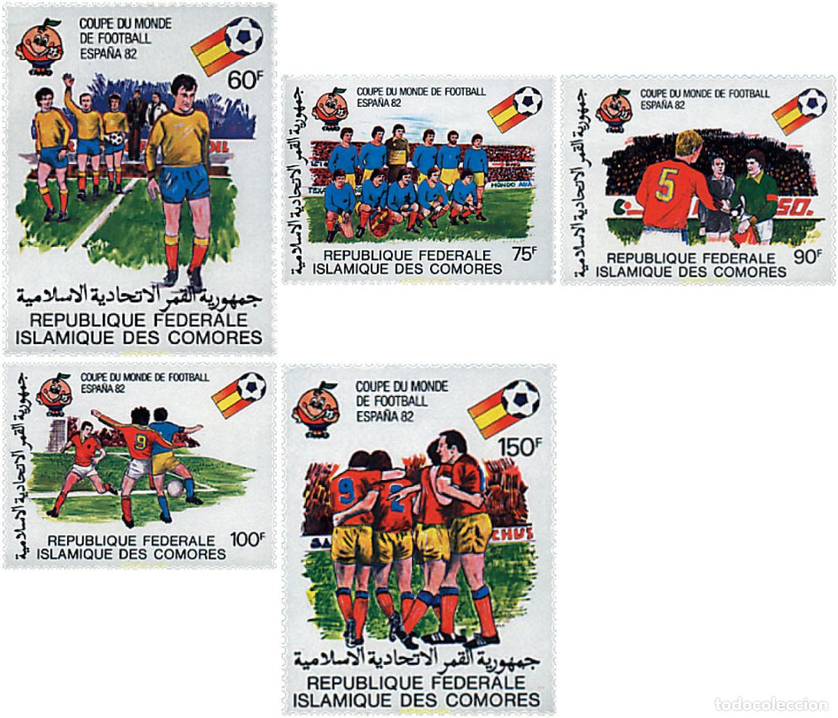 Sellos: 73095 MNH COMORES 1981 COPA DEL MUNDO DE FUTBOL. ESPA&Ntilde;A-82