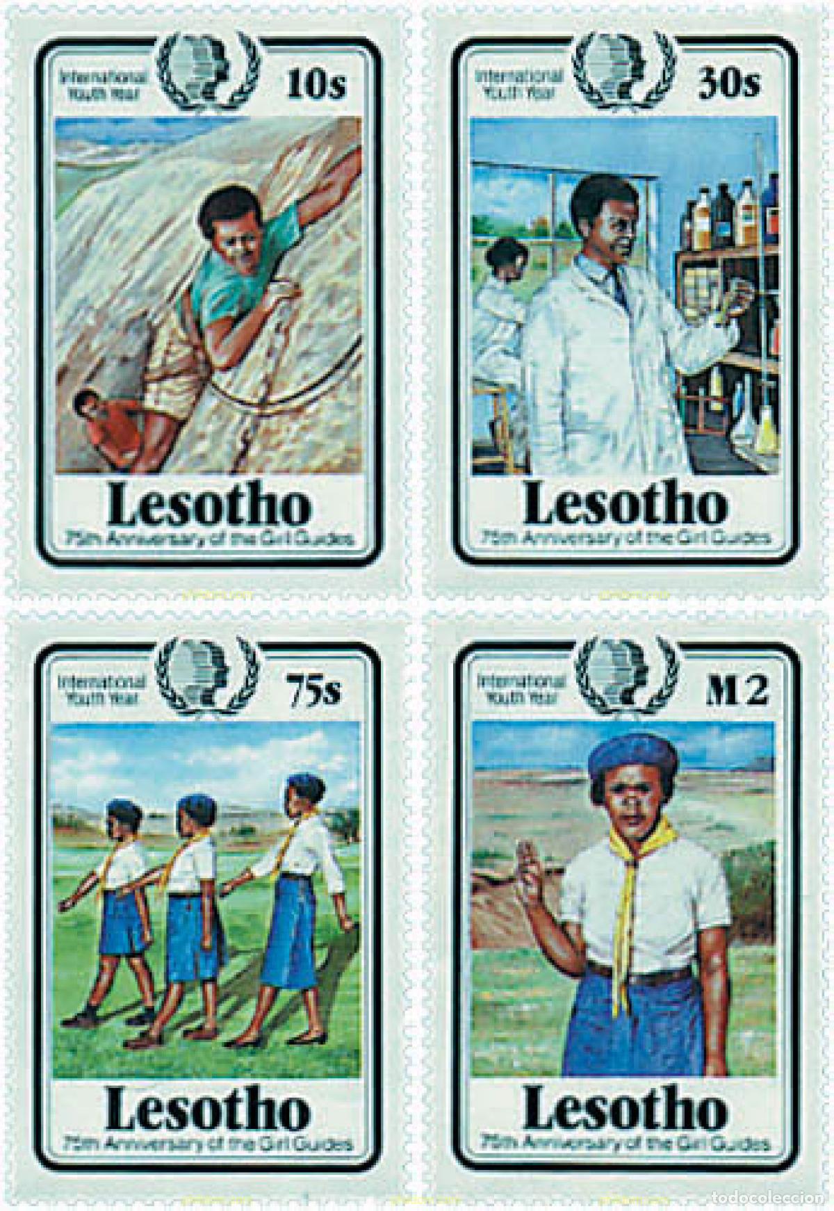 Sellos: 38720 MNH LESOTHO 1985 75 ANIVERSARIO DEL ESCULTISMO FEMENINO