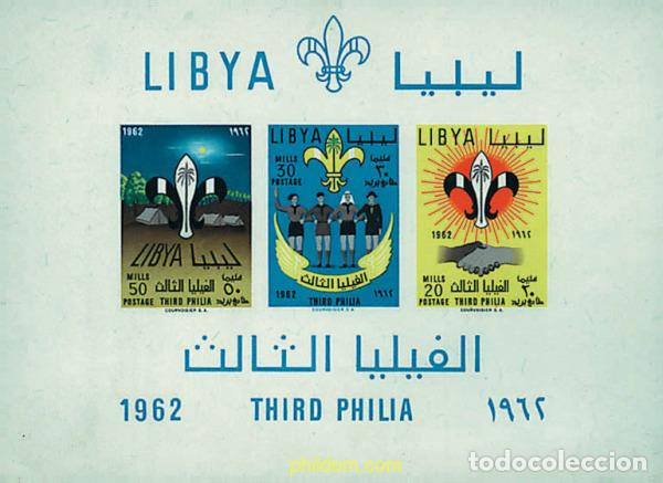 Sellos: 38272 MNH LIBIA 1962 3 ENCUENTRO DE ESCULTISMO EN TRIPOLI