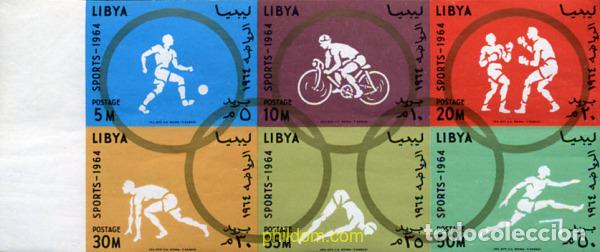 Sellos: 13368 MNH LIBIA 1964 18 JUEGOS OLIMPICOS VERANO TOKIO 1964