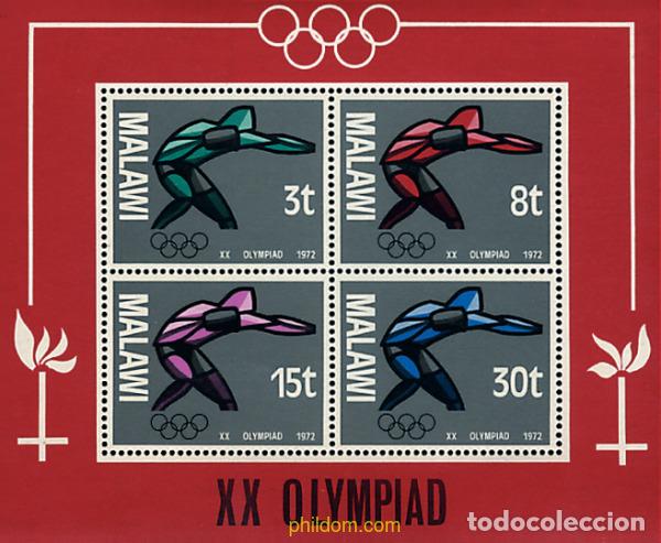 Sellos: 36534 MNH MALAWI 1972 20 JUEGOS OLIMPICOS VERANO MUNICH 1972