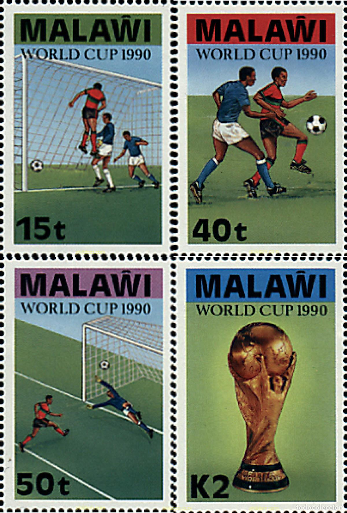 Sellos: 27576 MNH MALAWI 1990 COPA DEL MUNDO DE FUTBOL. ITALIA-90