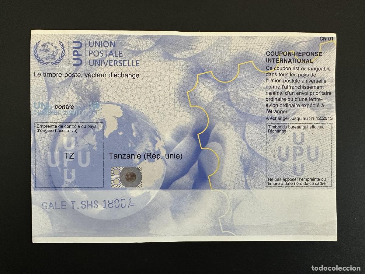 Sellos: Sello vectorial de intercambio UPU Tanzania &laquo;1800/=&raquo; COUPON-REPONSE IRC IAS CRI