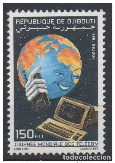 Sellos: Djibouti 1998 Mi. 668 ** Nueve MNH D&iacute;a Mundial de las Telecomunicaciones RARO