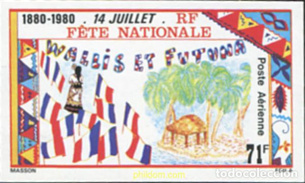 Sellos: 608329 MNH WALLIS Y FUTUNA 1980 100 ANIVERSARIO DE LA FIESTA NACIONAL DEL 14 DE JULIO