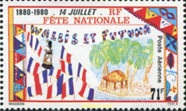 Sellos: 608326 MNH WALLIS Y FUTUNA 1980 100 ANIVERSARIO DE LA FIESTA NACIONAL DEL 14 DE JULIO