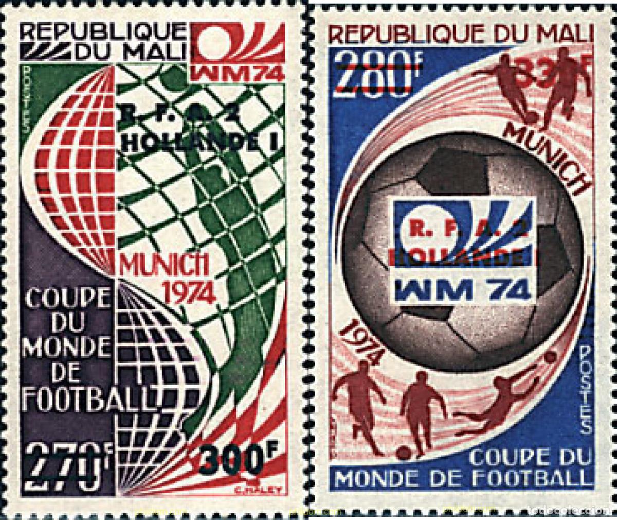 Sellos: 27587 MNH MALI 1974 COPA DEL MUNDO DE FUTBOL. ALEMANIA-74. VENCEDORES