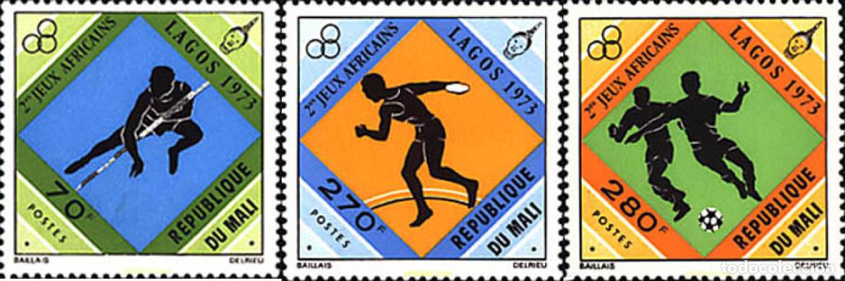 Sellos: 27584 MNH MALI 1973 2 JUEGOS DEPORTIVOS AFRICANOS EN LAGOS.