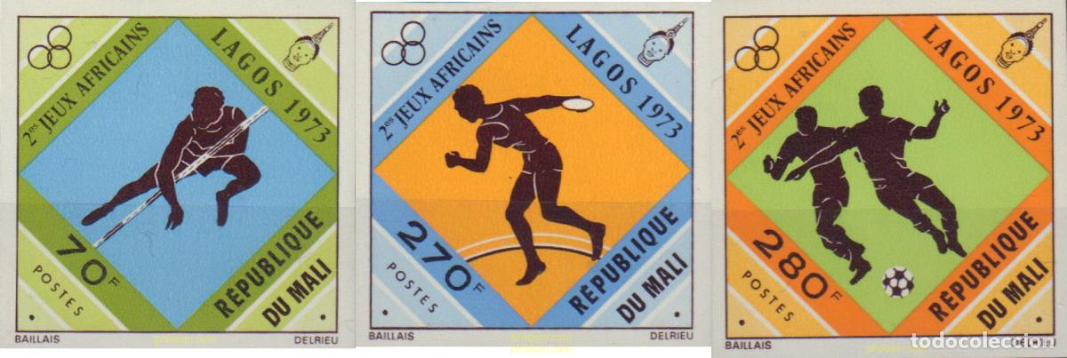 Sellos: 104703 MNH MALI 1973 2 JUEGOS DEPORTIVOS AFRICANOS EN LAGOS.