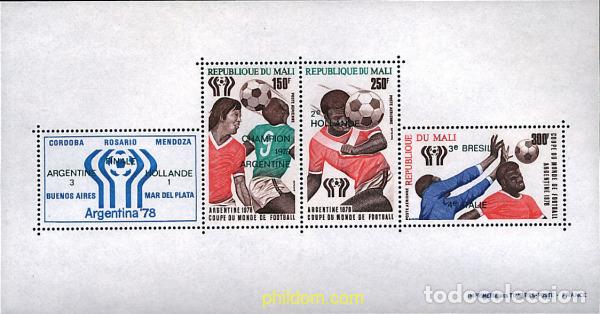 Sellos: 32013 MNH MALI 1978 COPA DEL MUNDO DE FUTBOL. ALEMANIA-74. VENCEDORES