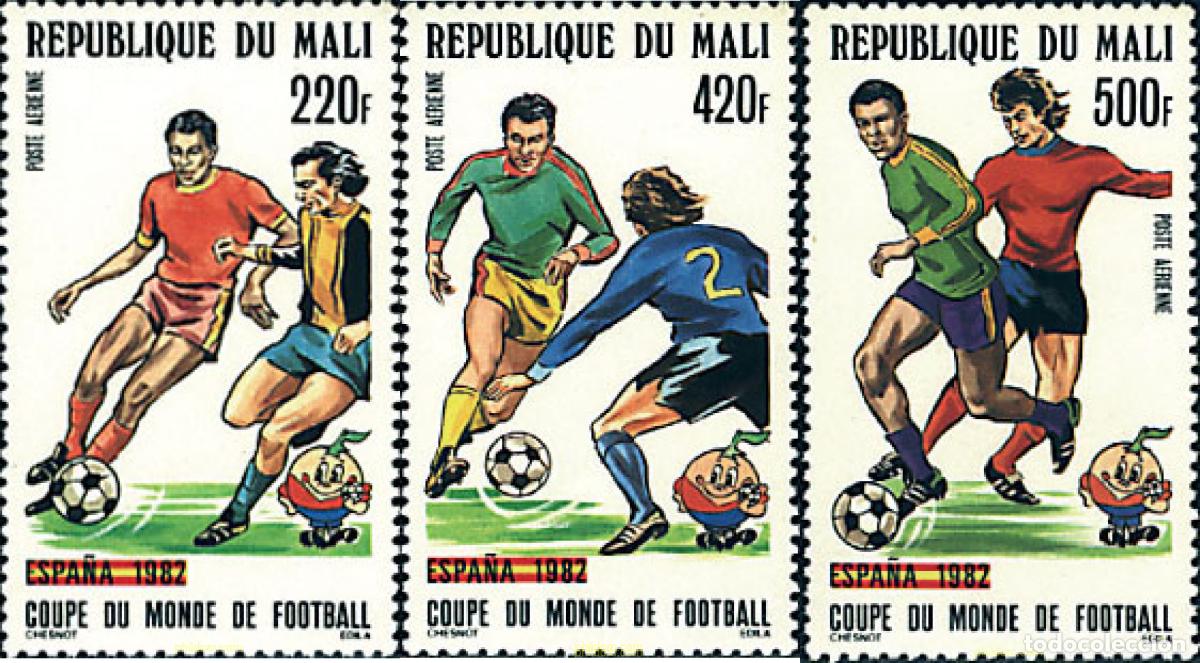 Selos: 27597 MNH MALI 1982 COPA DEL MUNDO DE FUTBOL. ESPA&Ntilde;A-82